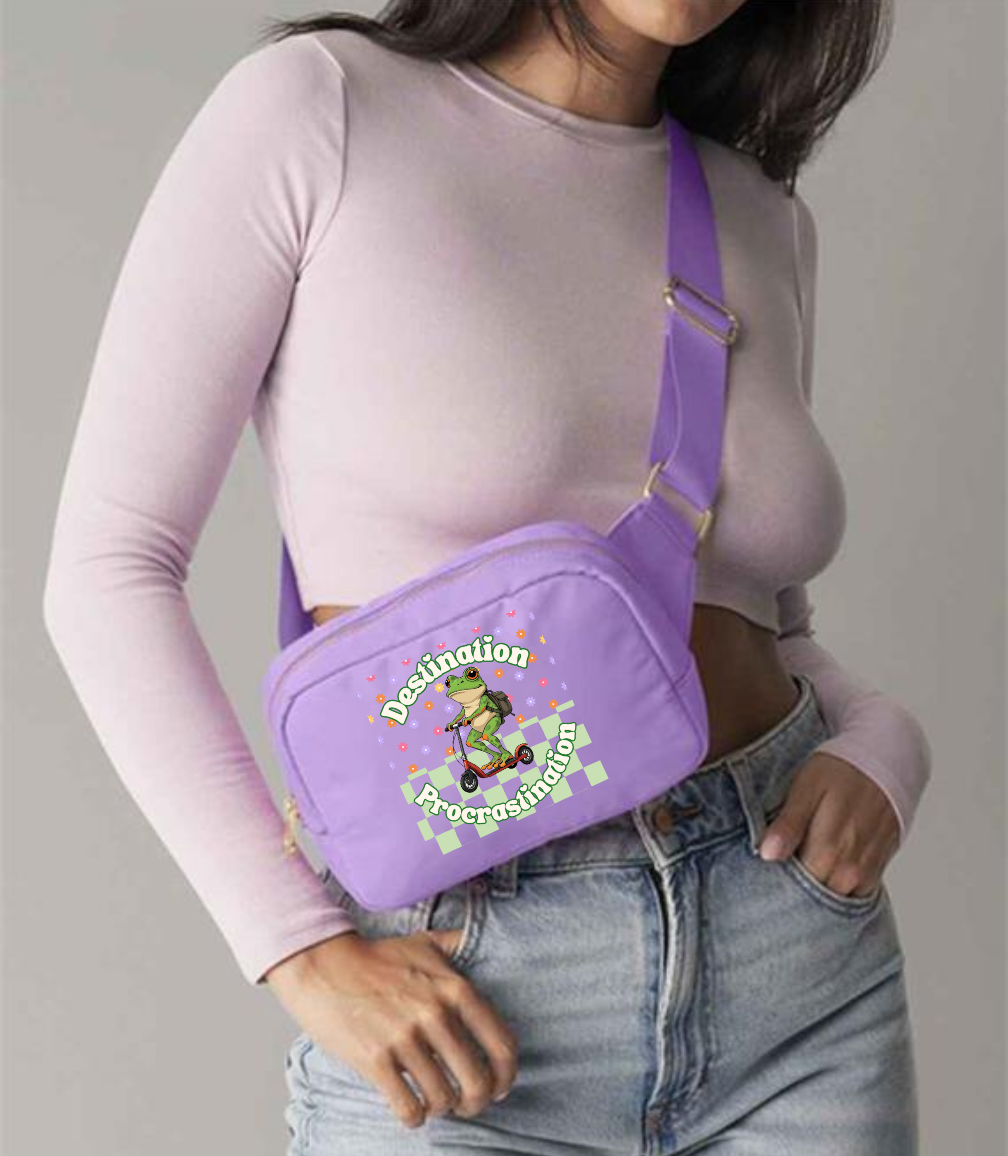 Destination Procrastination Cross Body Bag