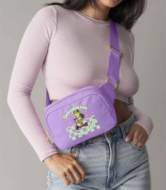 Destination Procrastination Cross Body Bag